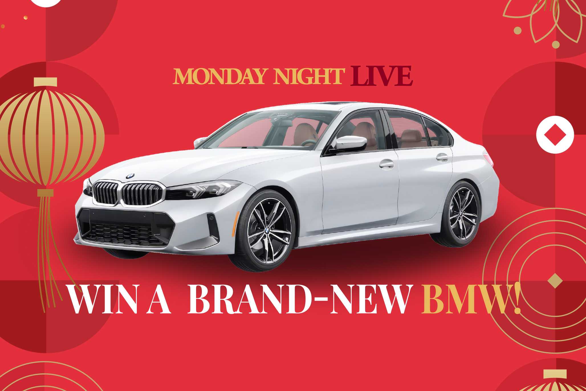 Monday Night Live Win a brand new 2024 BMW 330i!